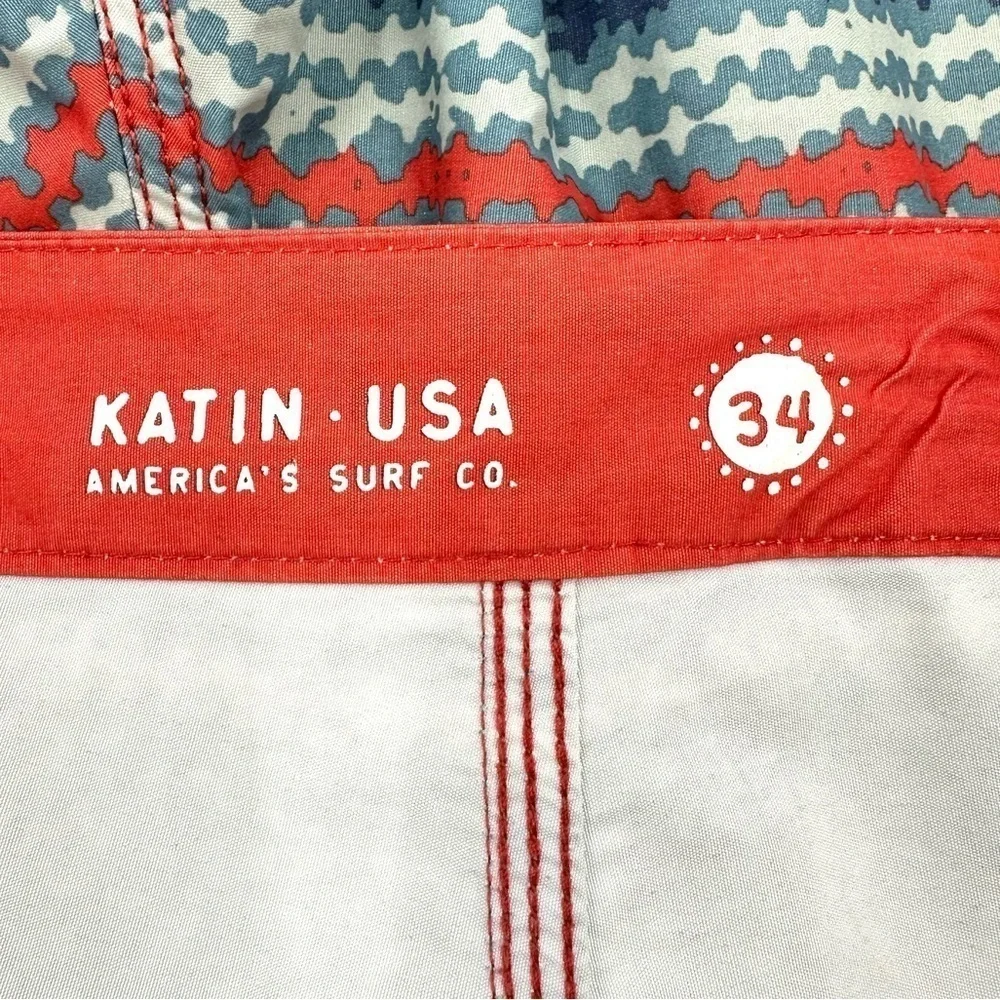 Katin Board Shorts Mens 34 Swim Surf Beach Logo Trunks Pool Quick Dry Classic